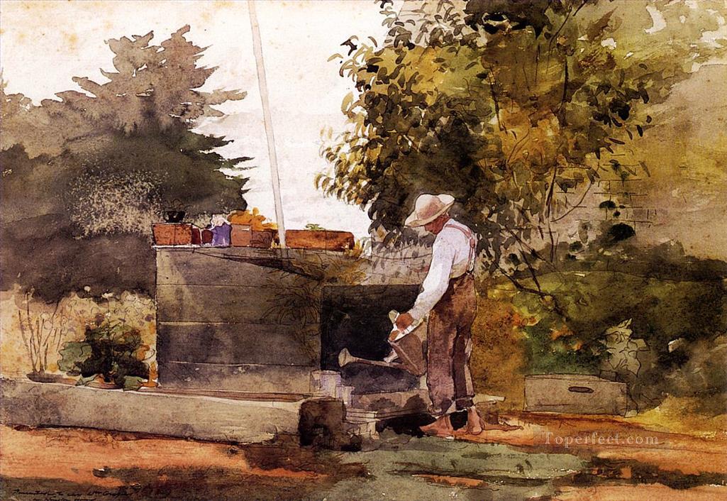 At the Well Winslow Homer watercolor Oil Paintings